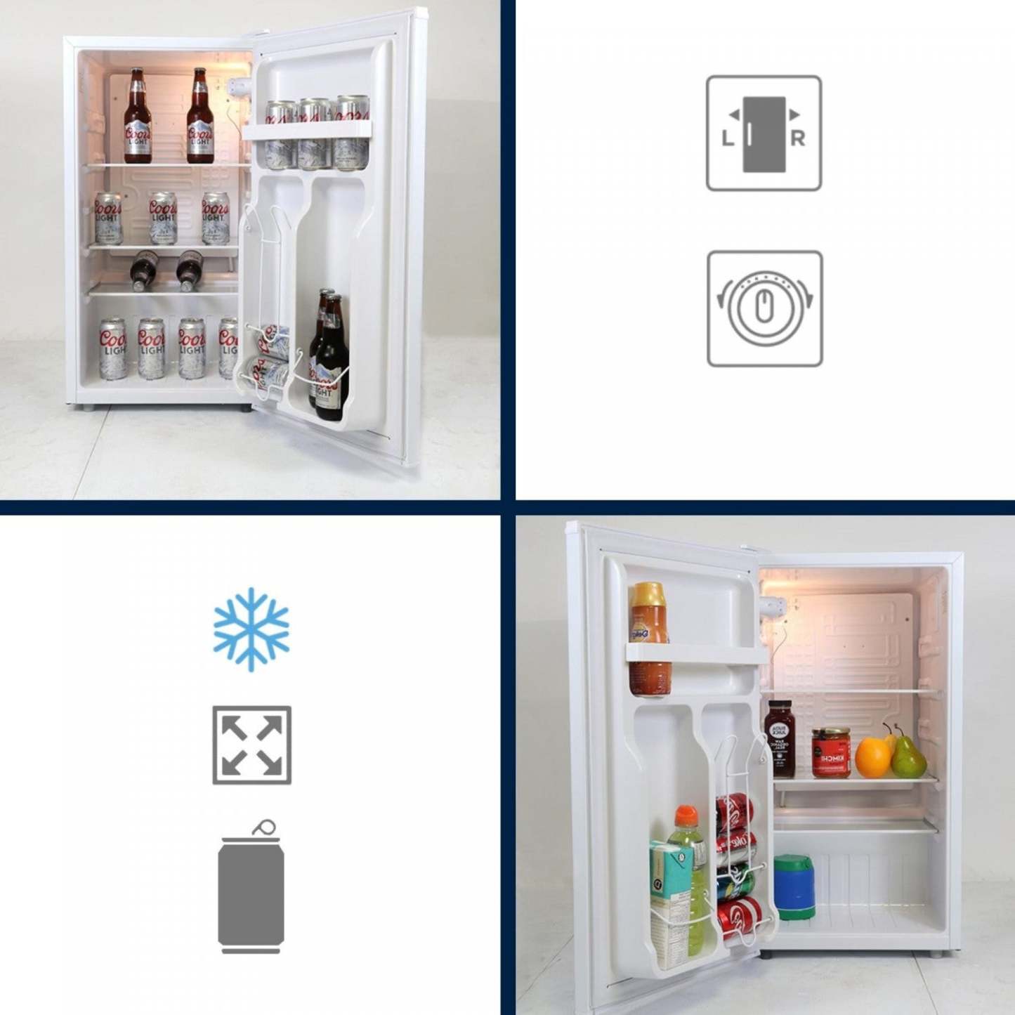 Coors Light 90 Litres Compresseur Compact Réfrigérateur|Réfrigérateur compact à compresseur Coors Light de 90 litres