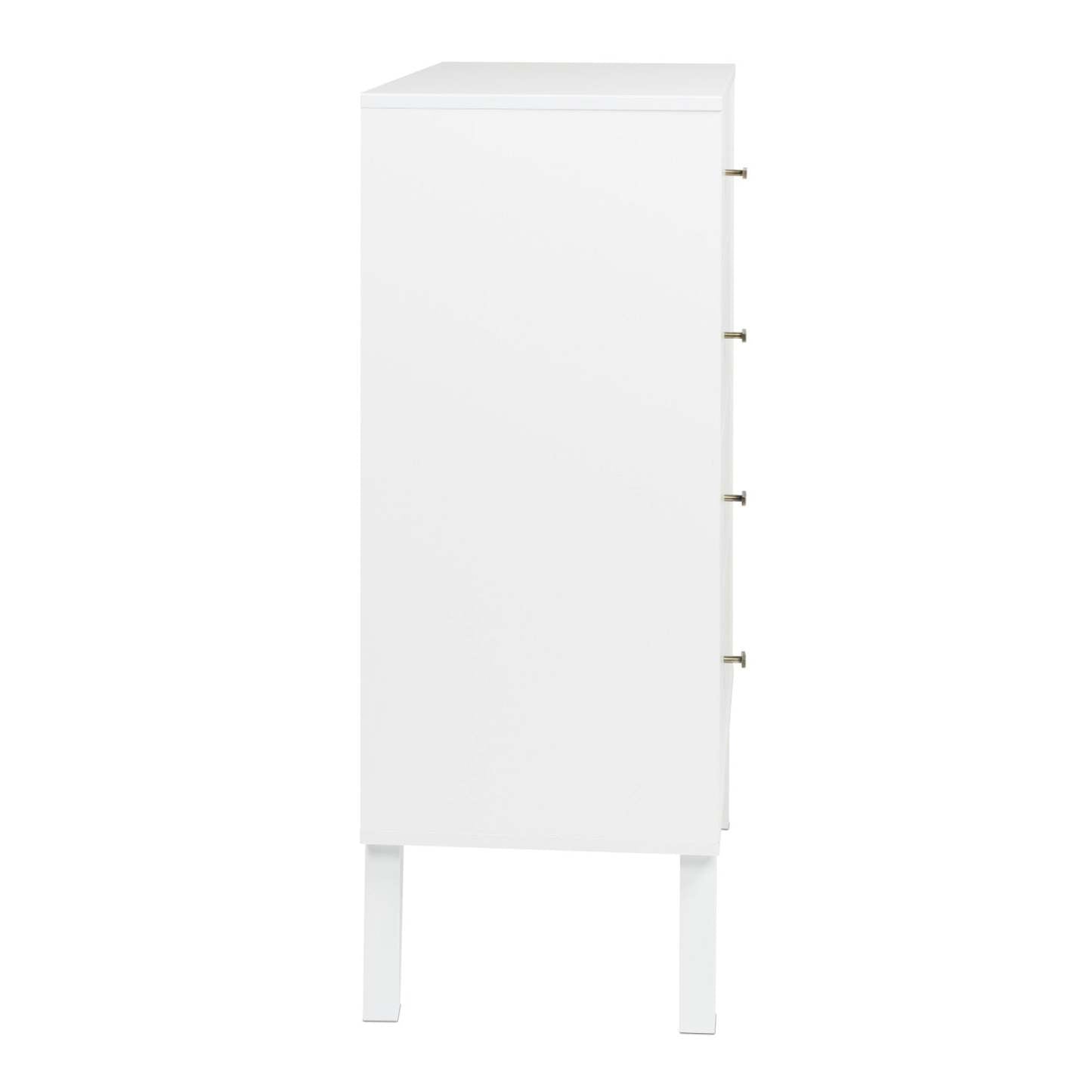 Milo Tall 4-Drawer Chest - Blanc|Commode verticale haute Milo à 4 tiroirs - blanche