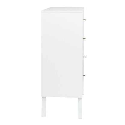 Milo Tall 4-Drawer Chest - Blanc|Commode verticale haute Milo à 4 tiroirs - blanche