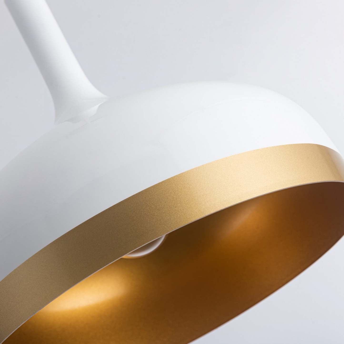 Dash Collection 12 Pendant Ceiling Light - White & Gold|Luminaire suspendu de la collection Dash de 12 po - blanc et doré