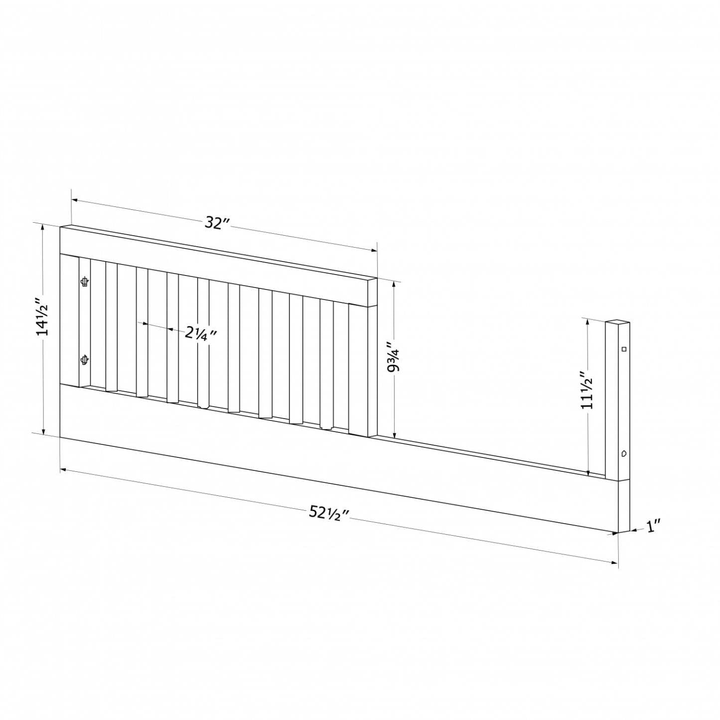 Milos Barrière pour Lit Bébé - Vert Olive|Garde-corps pour bambin pour lit de bébé Milos - vert olive