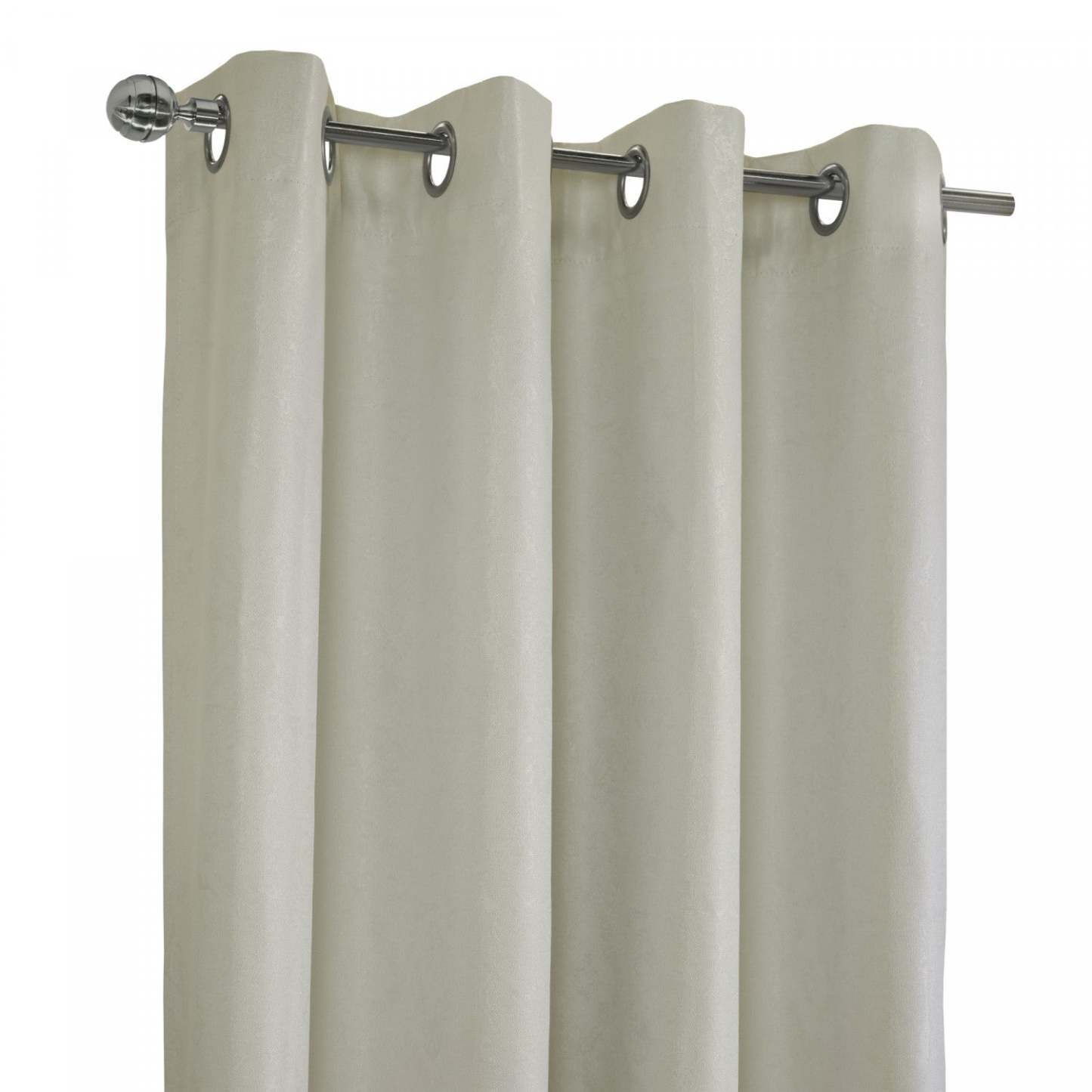 Thermaplus Vigo Blackout Grommet Curtain Panel - 52 x 95|Panneau de rideau coupe-lumière à œillets Vigo blanc cassé de Thermaplus - 52 x 95