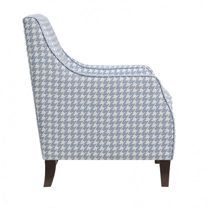 Chaise d'appoint Beagle, tissu à motif bleu | Fauteuil Beagle En Tissu A Motif Bleu