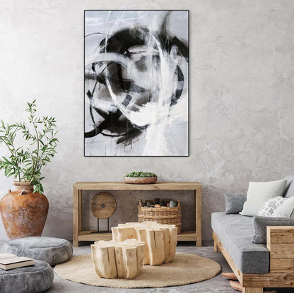 Œuvre d'art murale sur toile encadrée noire « No Turning Radius » 24 x 32