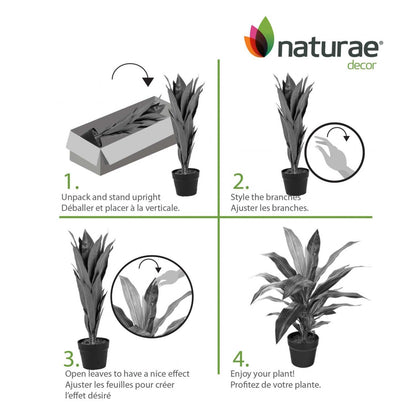 Artificiel 25 Dracaena en pot noir | Dracaena artificiel de 25 po en pot noir | D10HINJR