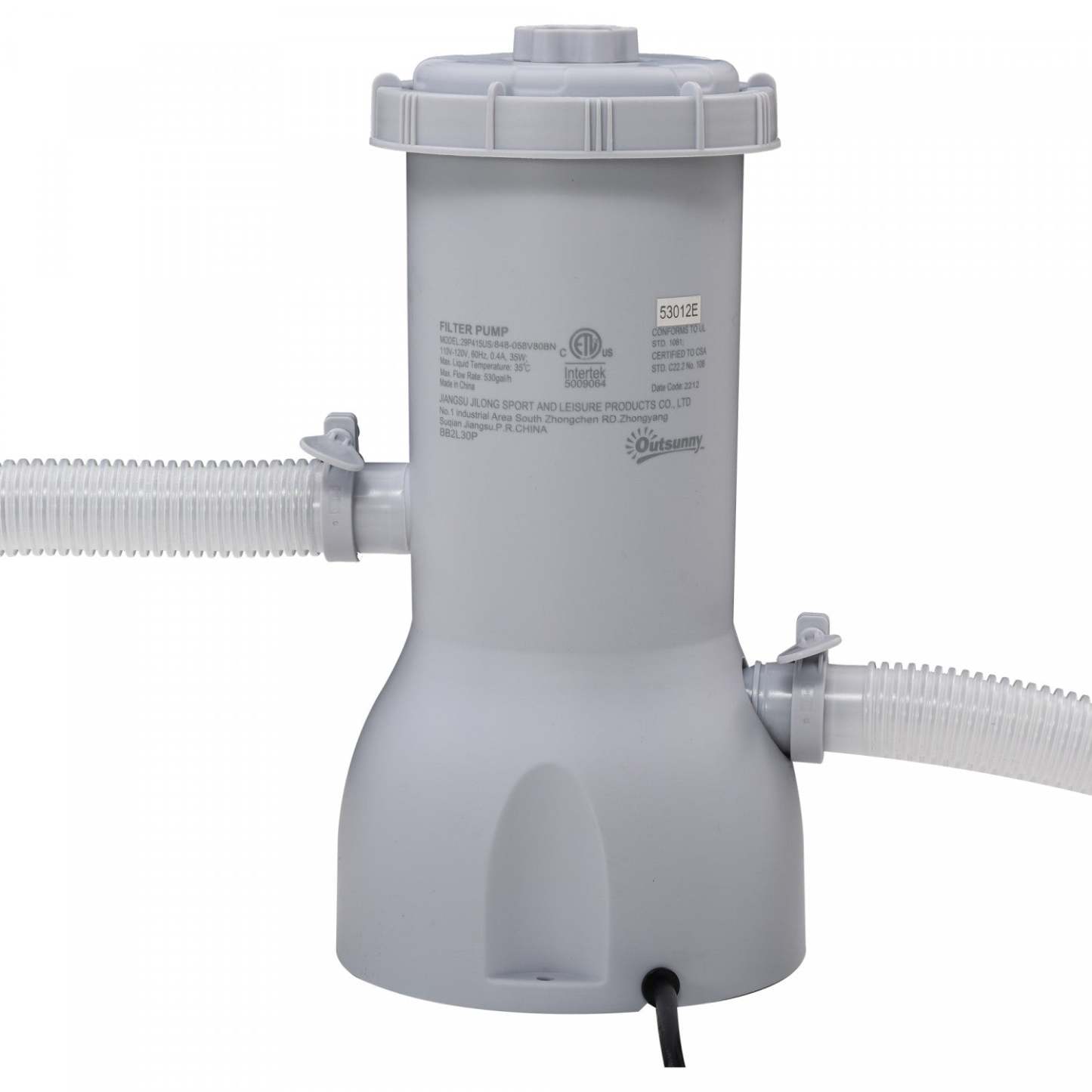 Outsunny Piscine Hors Sol, Piscine À Cadre Rectangulaire Non Gonflable