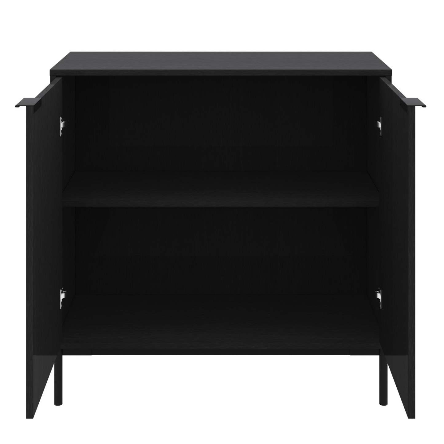 Nordika Armoire de rangement mince à 2 portes - Noir | Armoire de rangement mince Nordika à 2 portes - noire