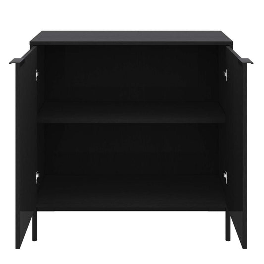 Nordika Armoire de rangement mince à 2 portes - Noir | Armoire de rangement mince Nordika à 2 portes - noire