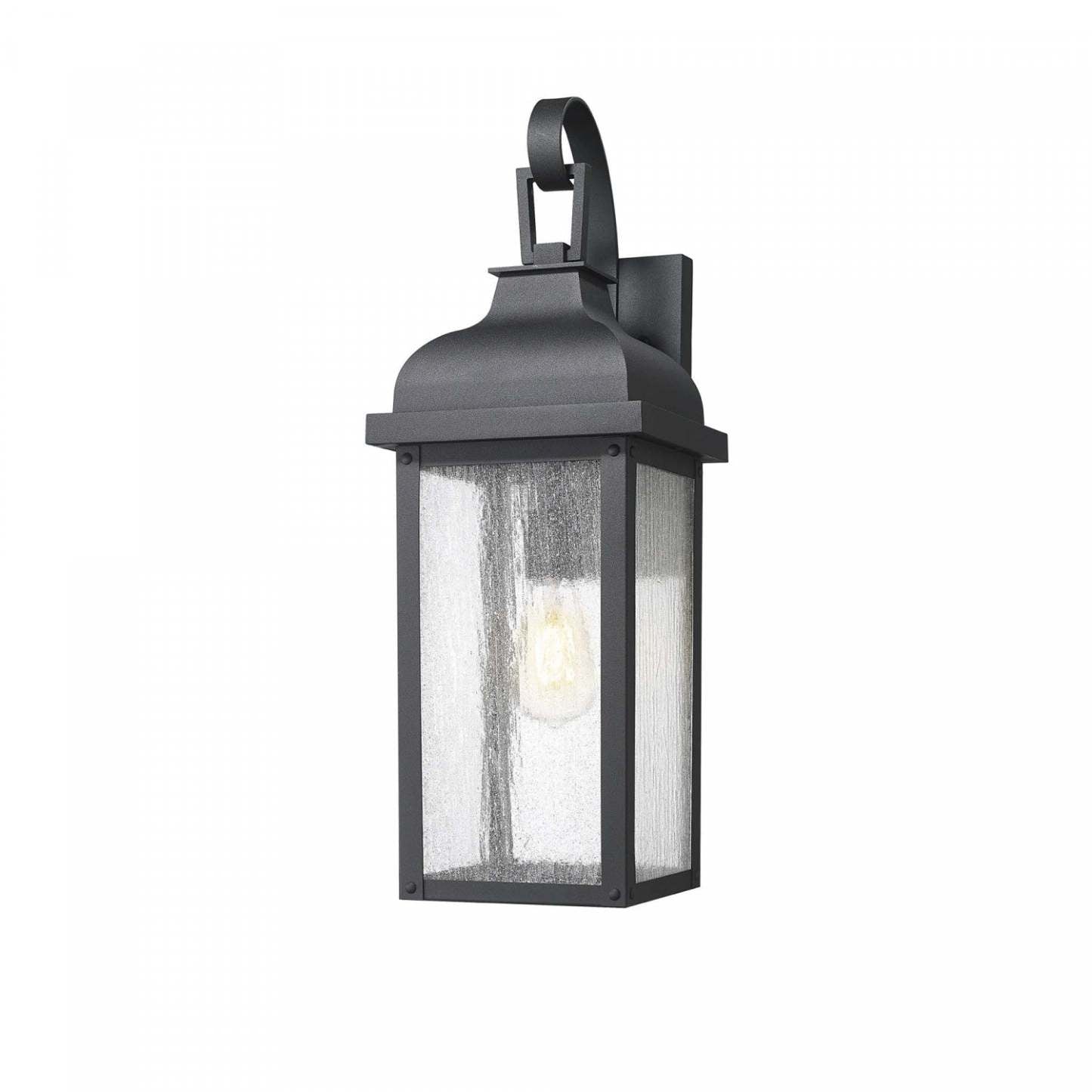 Madrid 1 Light Outdoor Wall Sconce 17.5, Black Lamp | Applique Murale D’extérieur À 1 lampe Madrid De 17,5 po, Noire