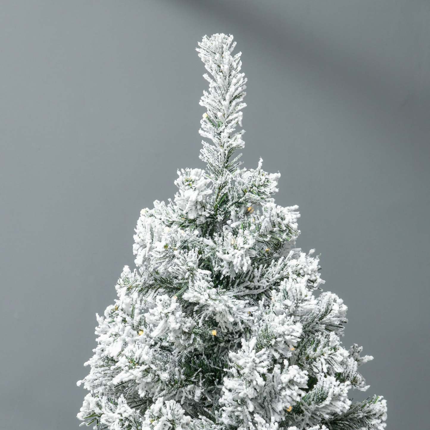 Homcom Arbre de Noël artificiel floqué de neige de 7,5 pieds avec lumières|Homcom Arbre de Noël Artificiel Floconné de Neige de 7,5 Pieds avec Lumières