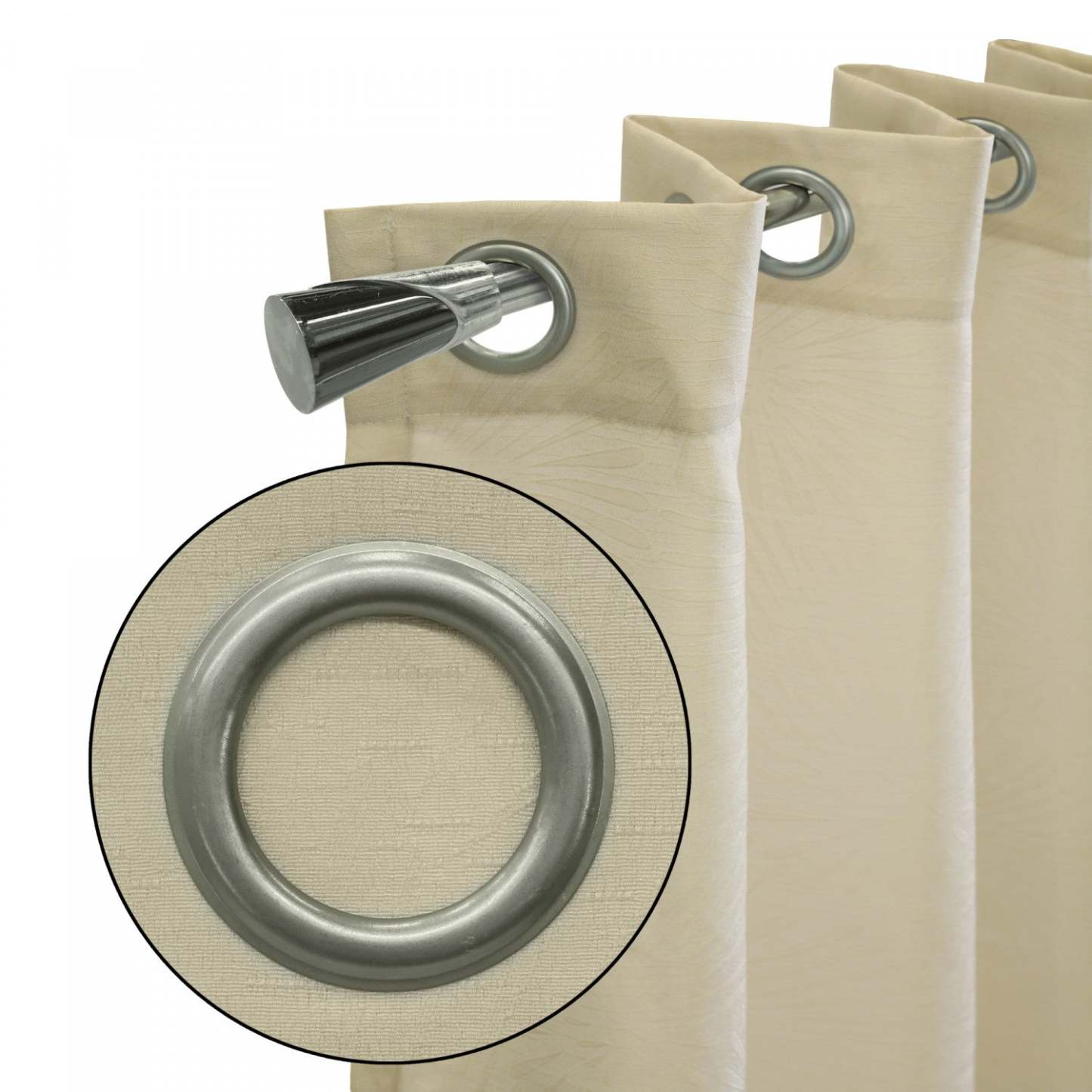 Panneau de rideau filtrant la lumière à œillets Éclatement rose poudré d'Habitat - 52 x 95