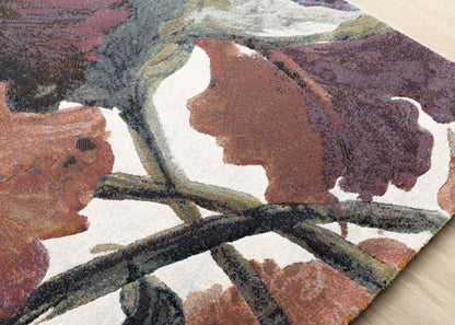 Tapis Amelia Dense Cream Pink Purple Floral Area Rug - 7'10 x 10'10|Carpette dense Amelia crème, rose et violette à motif floral - 7 pi 10 po x 10 pi 10 po