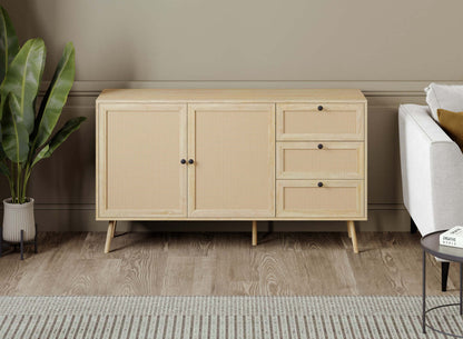 Coffre de Rangement avec 3 Tiroirs – Aspect Bois Brun Durable | Commode verticale de rangement avec 3 tiroirs - aspect de bois brun durable