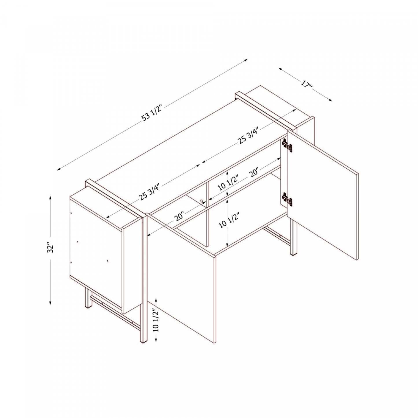Buffet Mezzy - Noyer clair | Buffet Mezzy - Noyer clair