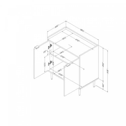 Meuble de rangement Maliza 2 portes - Faux marbre de Carrare|Armoire de rangement Maliza à 2 portes - imitation marbre de Carrare