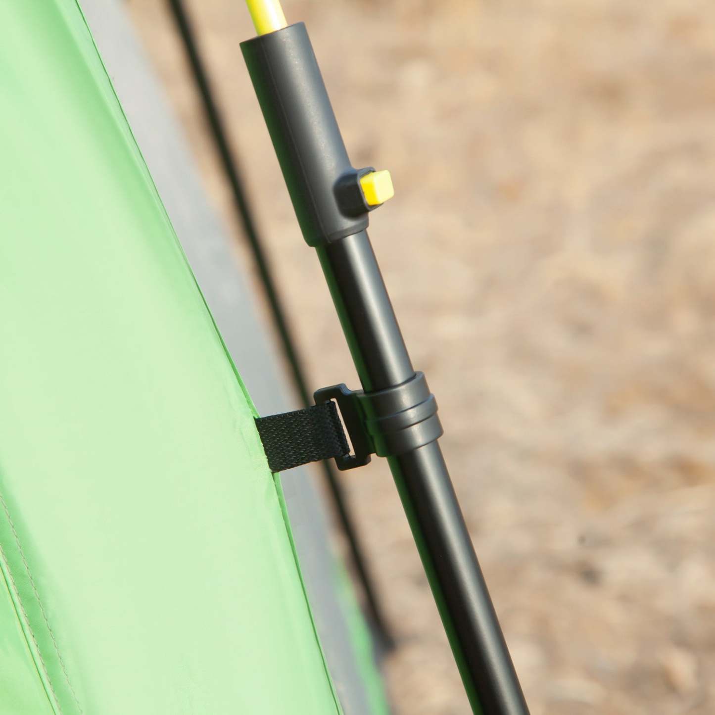 Outsunny Tente De Camping Design Pop-up 6 Personnes, Tente De Randonnée En Tissu A 2 Niveaux Avec 4 Fenêtres 2 Portes