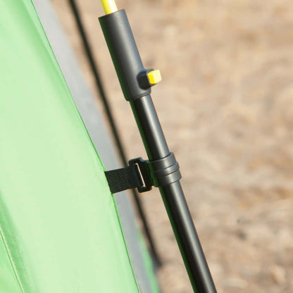 Outsunny Tente De Camping Design Pop-up 6 Personnes, Tente De Randonnée En Tissu A 2 Niveaux Avec 4 Fenêtres 2 Portes