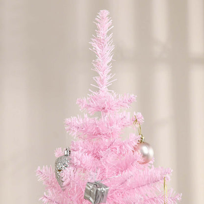 Homcom 6ft Pencil Slim Arbre De Noël Artificiel Avec 390 Branches Réalistes|Homcom 6ft Sapin De Noël Artificiel Mince Avec 390 Branches Réalistes