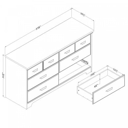 Commode Versa à 6 tiroirs - Érable gris | Commode Versa 6 Tiroirs - Erable Cendre