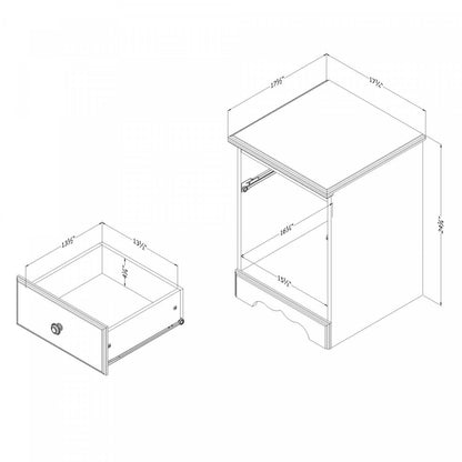 Table de nuit Summer Breeze - pin blanc