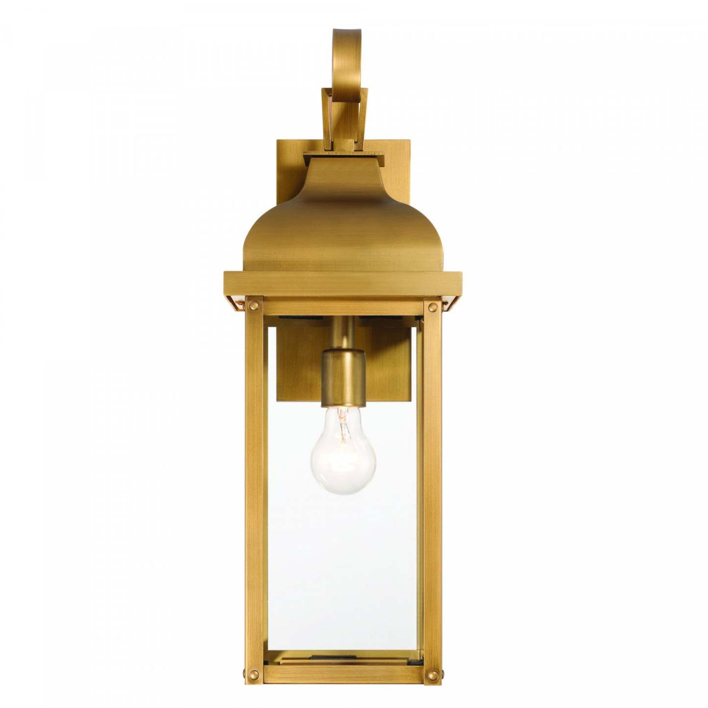 Madrid 1 Light Outdoor Wall Sconce 17.5, Weathered Brass Lamp | Applique Murale D’exterieur A 1 lampe Madrid De 17,5 po, Laiton Vieilli