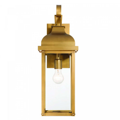Madrid 1 Light Outdoor Wall Sconce 17.5, Weathered Brass Lamp | Applique Murale D’exterieur A 1 lampe Madrid De 17,5 po, Laiton Vieilli