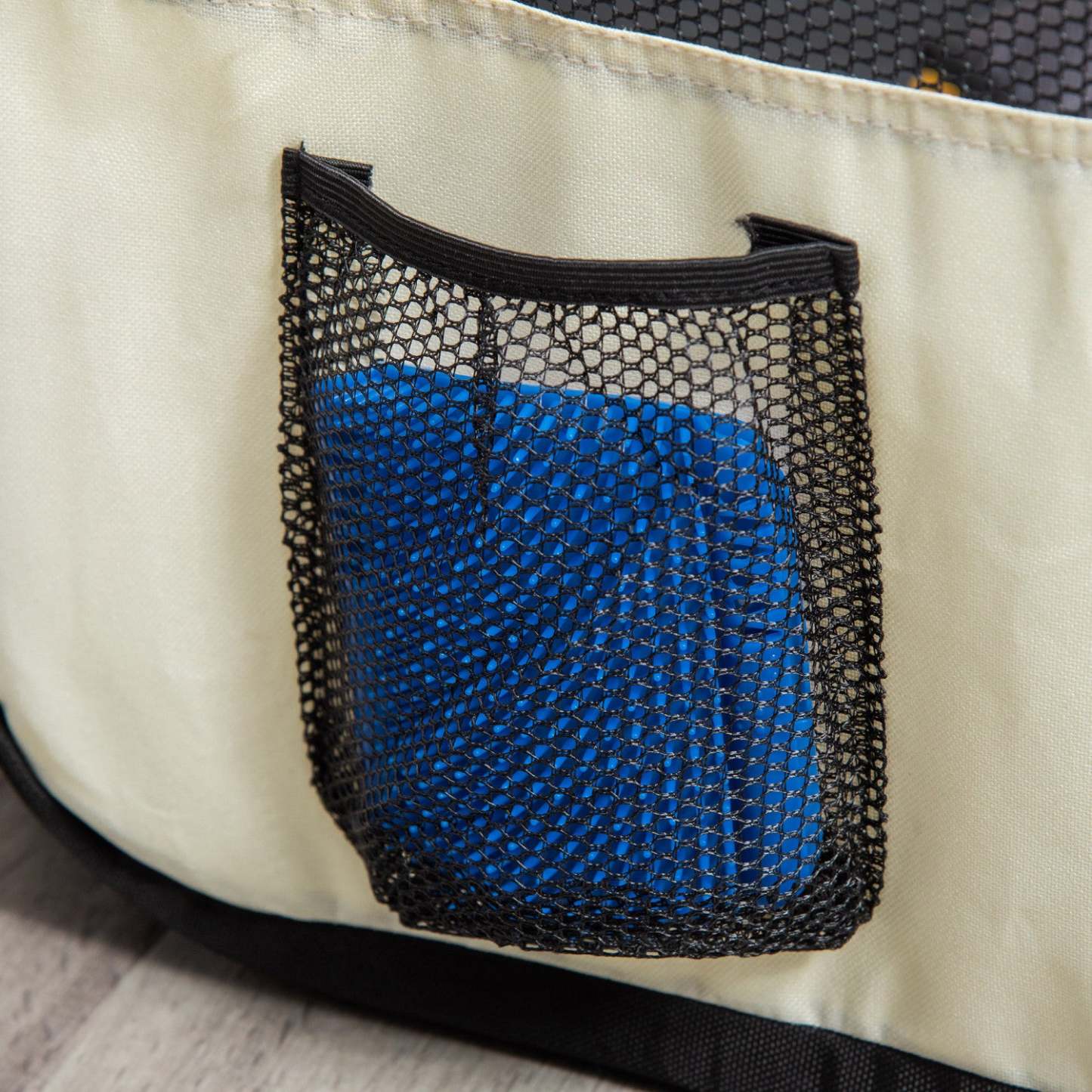 Pawhut 47,25 Pouces Parc Souple Pour Animaux De Compagnie, Chenil Pliant Pour Chiots, Tente Pour Chiens, Caisse D'Exercice Pour Chats, Avec Sac, Beige