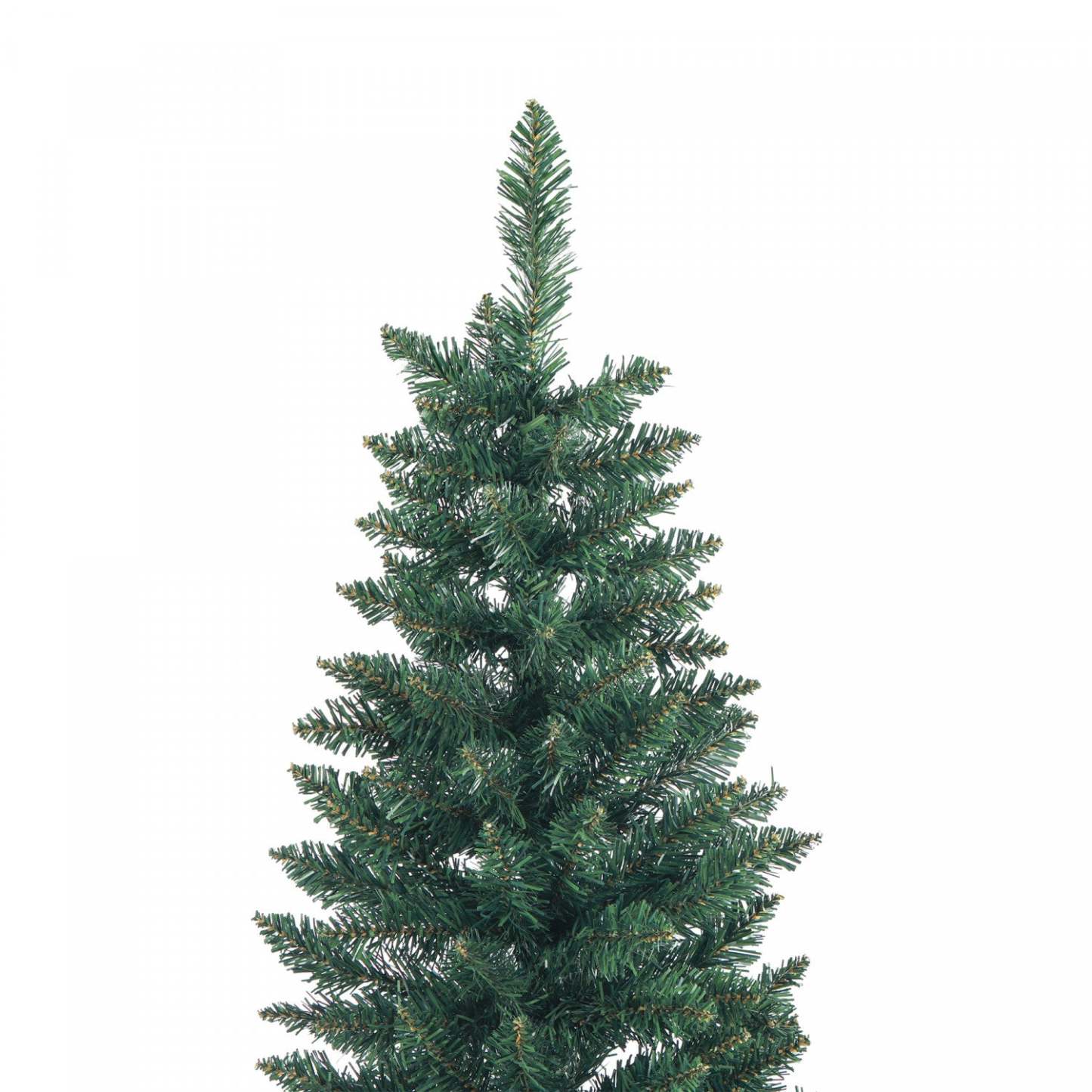 Homcom 7ft Tall Pencil Artificial Christmas Tree With Steel Base, Vert|Homcom Arbre de Noël Artificiel de 7pi de Haut avec Base en Acier, Vert