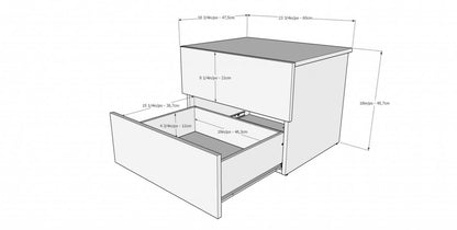 Table de nuit Nordika - Gris écorce | Table de nuit Nordika - gris écorce | D08H0CX9