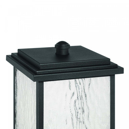 Lampadaire extérieur Estate à 3 lumières, noir, laiton avec lampe en verre de pluie | Lampadaire D'extérieur Estate A 3 lampes, Noir Et Laiton Avec Verre A Gouttelettes