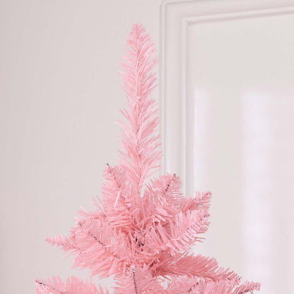Homcom Arbre De Noël Artificiel De 7pi De Haut Avec Base En Acier, Rose