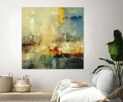 Œuvre d'art murale géante « Look Before You Leap » 54 x 54