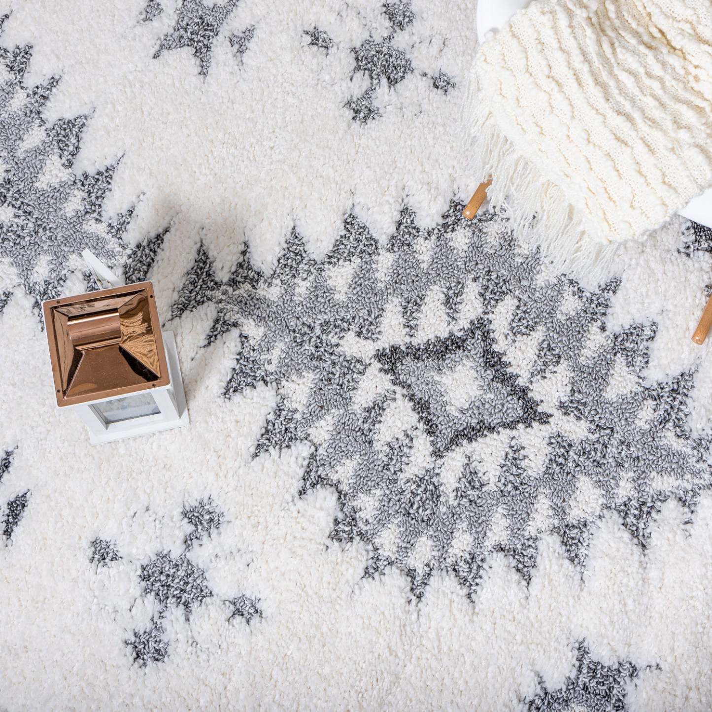 Tapis Lola Diamond Gris 4x6 | Carpette Lola Diamond grise 4 x 6 | D80G160U