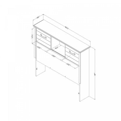 Tête de lit bibliothèque Ulysse avec rangement et portes coulissantes - Myrtille | Ulysse Tete De Lit Bibliotheque Avec Portes Coulissantes - Myrtille