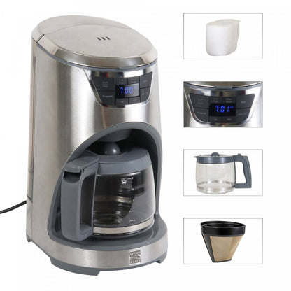 Cafetière goutte-à-goutte Kenmore Elite de 12 tasses, acier inoxydable - KKECM12SS|Kenmore Elite 12-Cup Drip Coffee Maker Stainless Steel - KKECM12SS