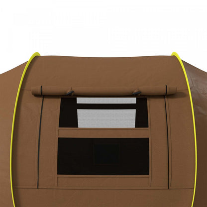 Outsunny Tente De Camping Avec 2 Porches, Etanche 3 000 Mm, Marron