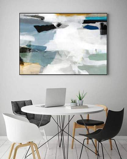 Brush Formation Ii Canvas Framed Black 36x24 Wall Art|Œuvre d'art murale sur toile encadrée noire « Brush Formation Ii » 36 x 24