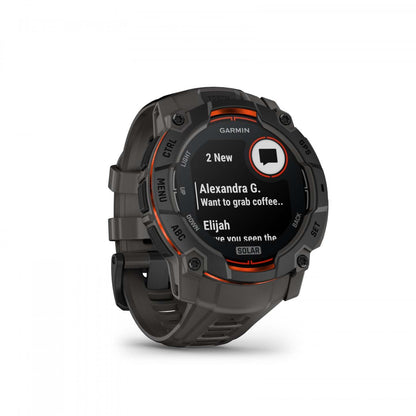 Garmin Instinct 3 Montre Connectée GPS 50 Mm - Spécifications Militaires Robustes 810, Solaire, Boussole, Altimètre Barométrique