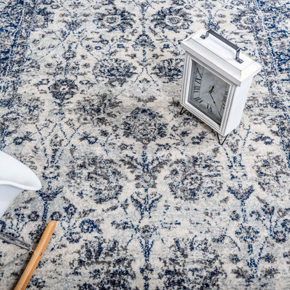Tapis Roma Fantasia bleu marine 4x6 | Tapis Roma Fantasia bleu marine 4 x 6 | D80GB7LO