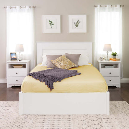 Queen Flat Panel Headboard - White|Tête de lit à panneau plat pour grand lit - blanche