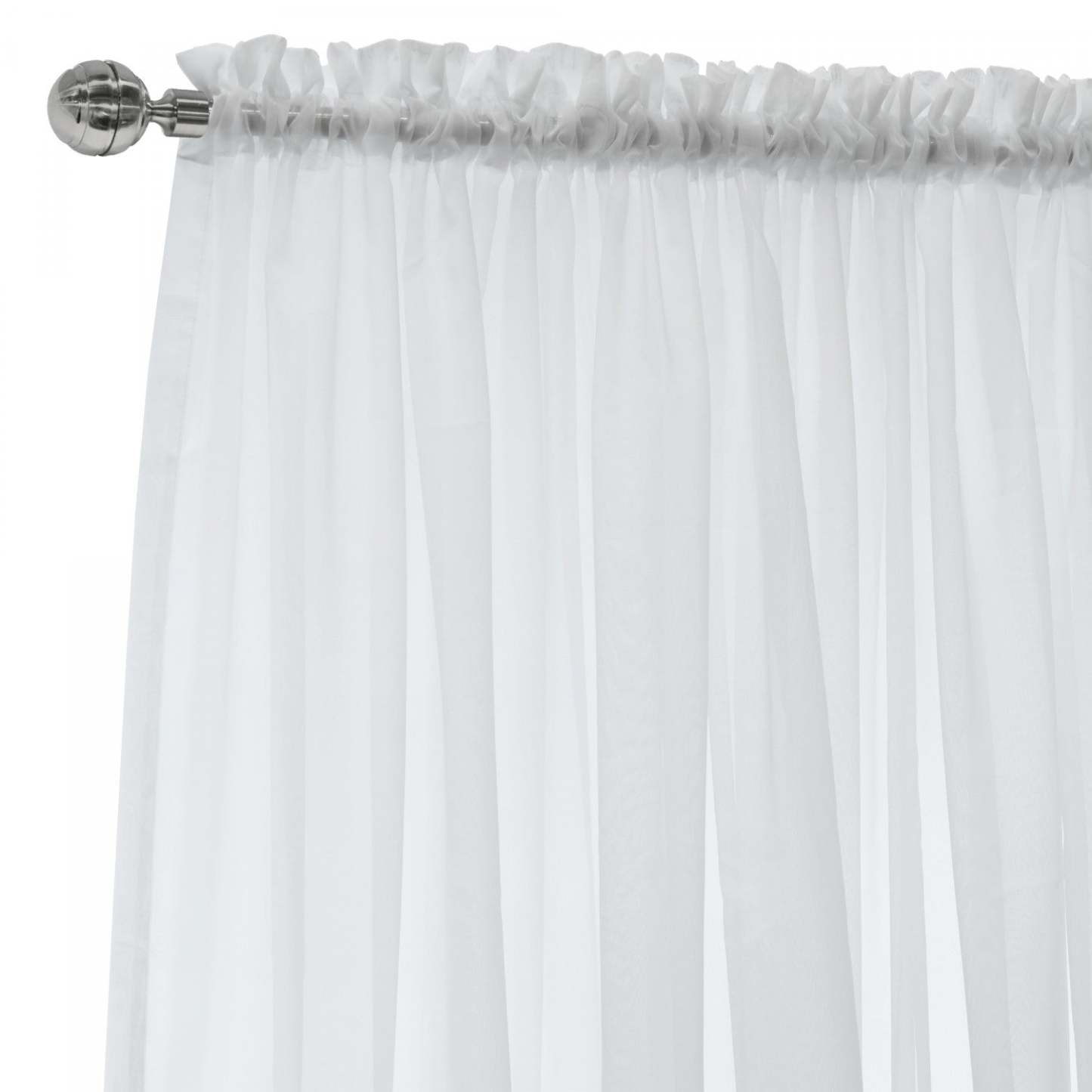 Habitat Voile White Rod Pocket Curtain Panel - 112 x 95|Panneau de rideau passe-tringle Voile blanc d'Habitat - 112 x 95