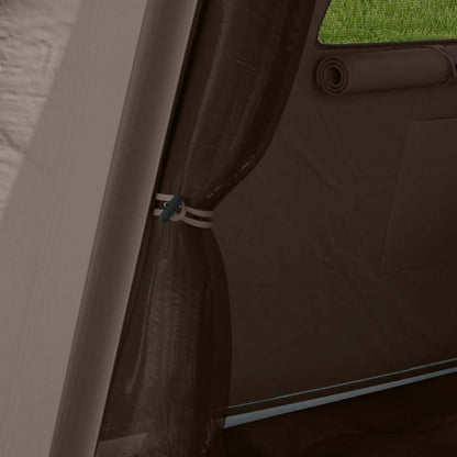 Tente de camping gonflable Outsunny, tente de glamping pour 2 personnes, kaki et marron