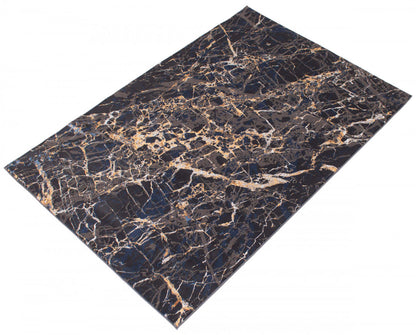 Tapis en marbre noir - 244 x 305 cm | Tapis Marble noire - 244 x 305 cm | D86FDOAD