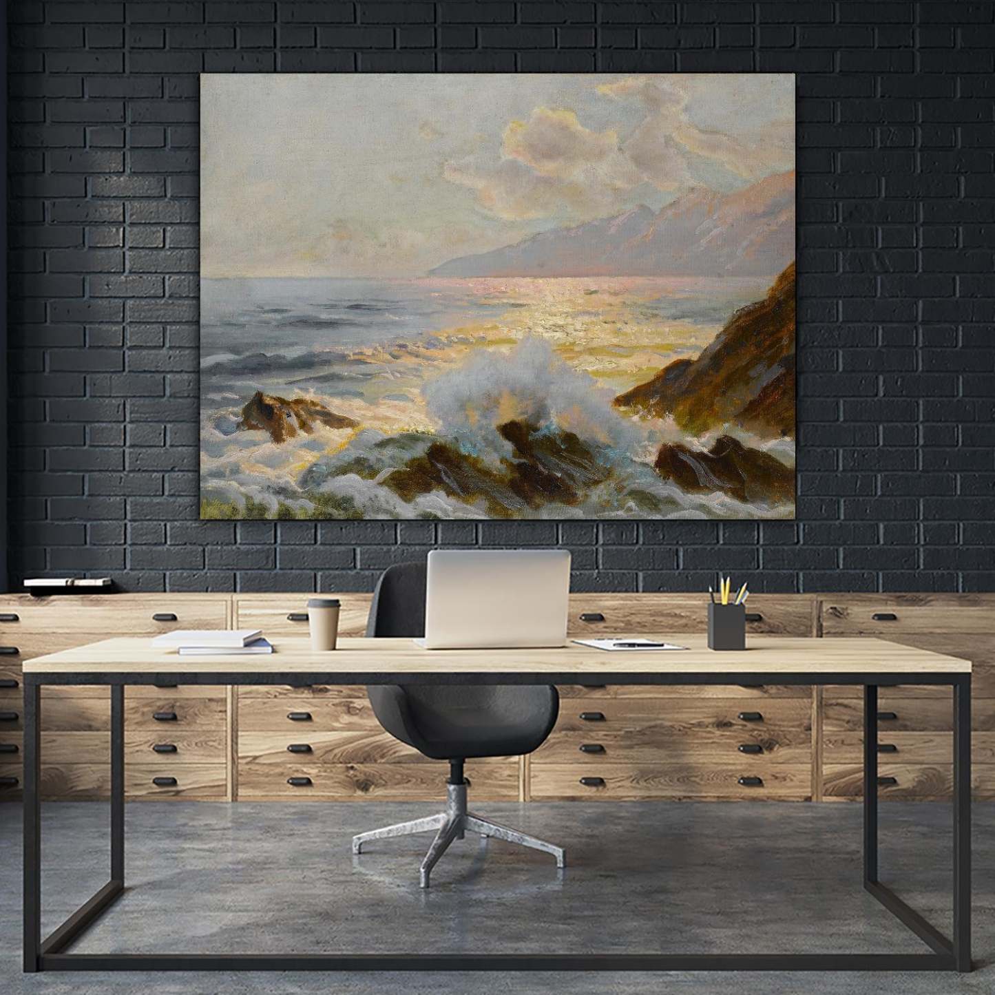 Main Seascape Ii Giant Art 72x54 Wall Art|Œuvre d’art murale Giant Art « Main Seascape Ii » 72 x 54