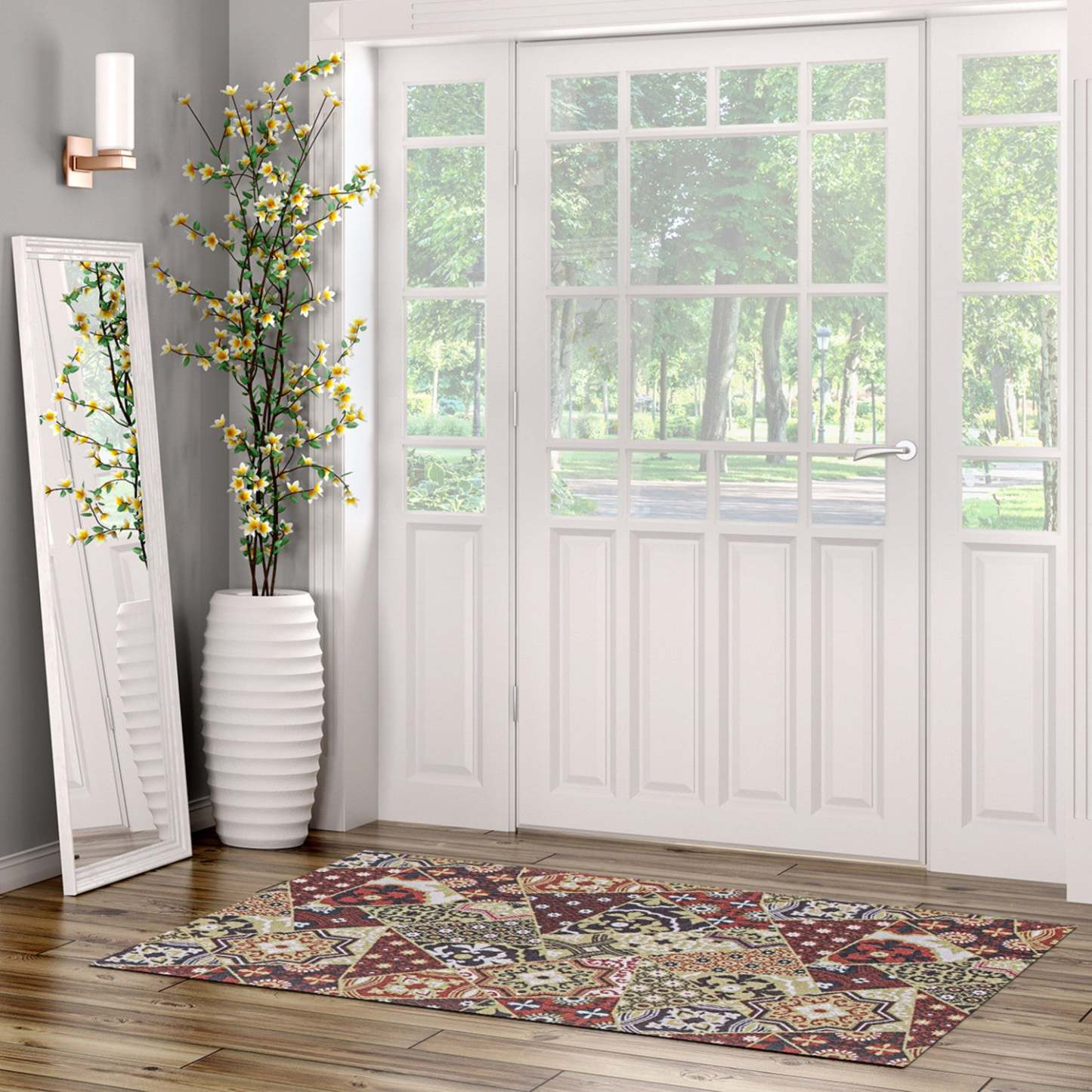 Bellezza Rouge 2'2 x 4'0 Tapis d'aire - S de 2|Carpette Bellezza rouge 2 pi 2 po x 4 pi 0 po - Ensemble de 2|D23R6U89