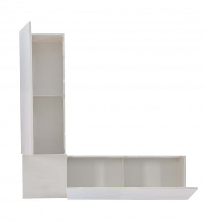 Tobin Dossier Corner Nook Dining Bench - Blanc|Banc de salle à manger en coin Tobin sans dossier - blanc