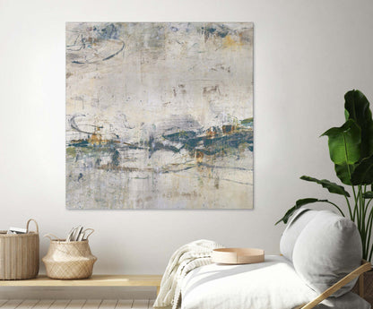 Œuvre d'art murale géante « Broken Road IV » 54 x 54