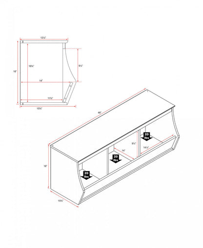Monterey Stackable 3-Bin Storage Cubbie - Blanc|3 bacs de rangement empilables Monterey - blancs