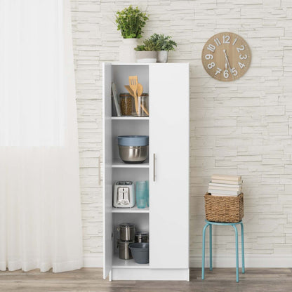 Armoire de rangement profonde Elite avec tablettes fixes et réglables - Blanc|Armoire profonde de rangement Elite avec tablettes fixes et réglables - blanche