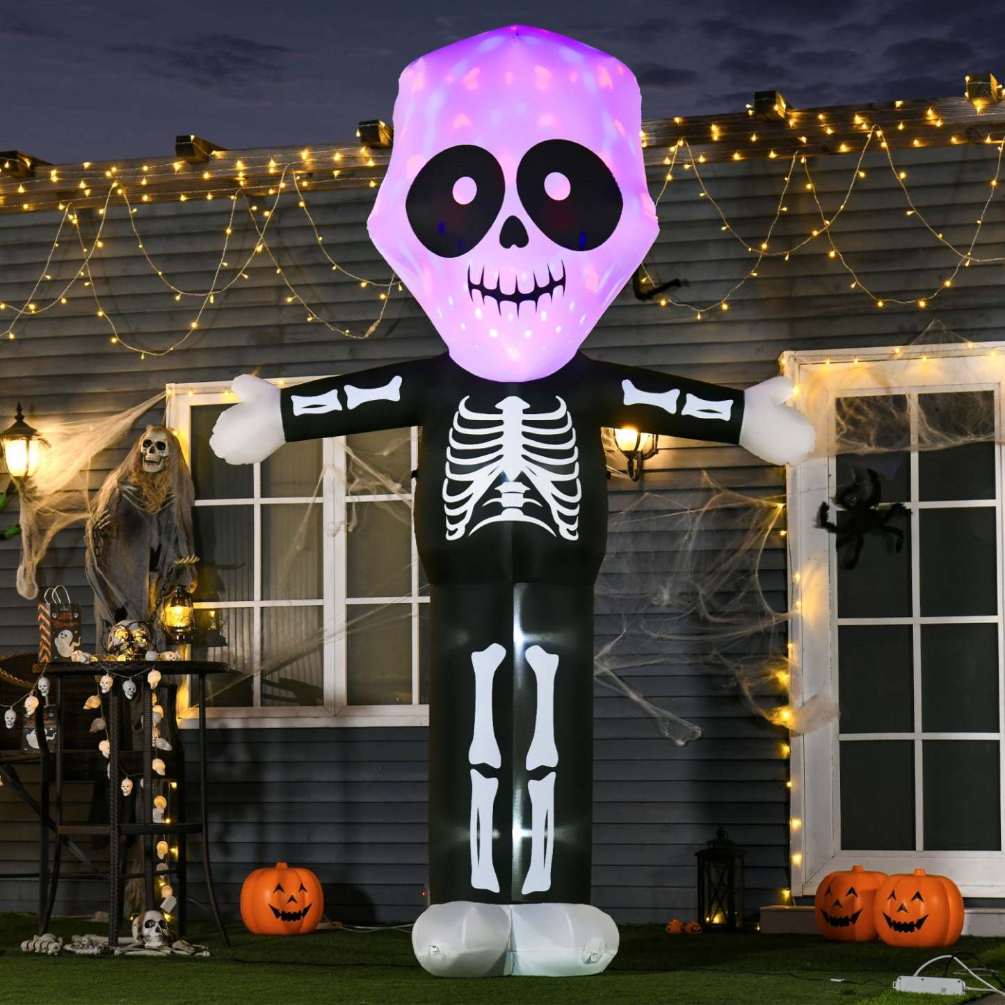 Homcom 10ft Faucille Fantôme Gonflable Halloween Décoration|Homcom Gonflable Faucille Fantôme